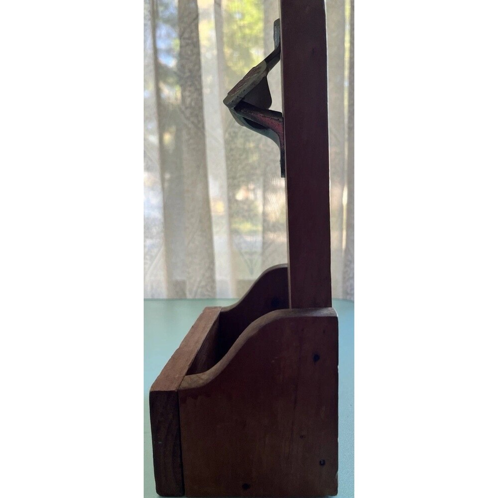 Vintage 1970’s Coca-Cola Drink Wall Mount Bottle Opener Wood Catcher Holder - Picture 4 of 8